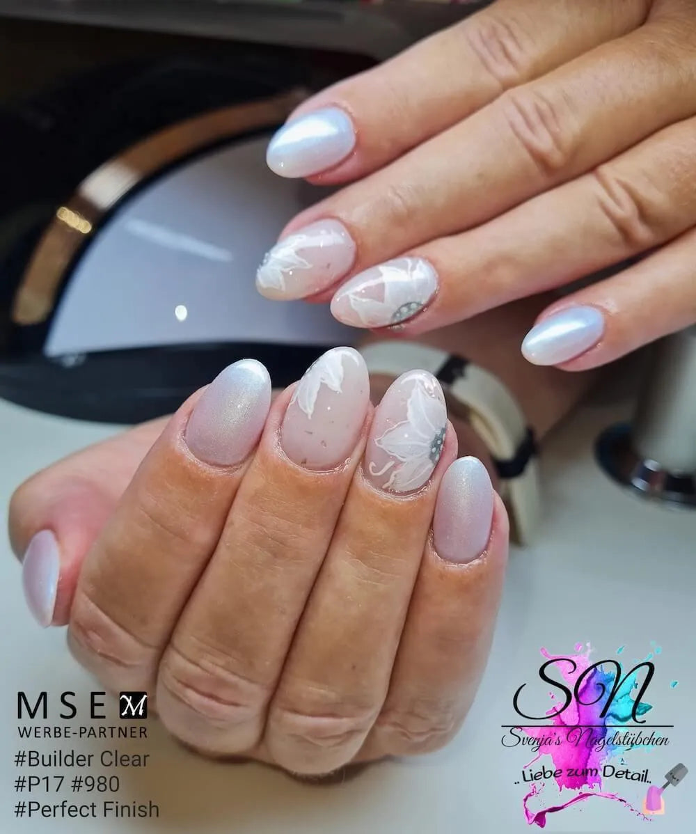 #P-17 Mother of Pearl EFFEKT Color Gel 5ml Weiss - MSE - The Beauty Company