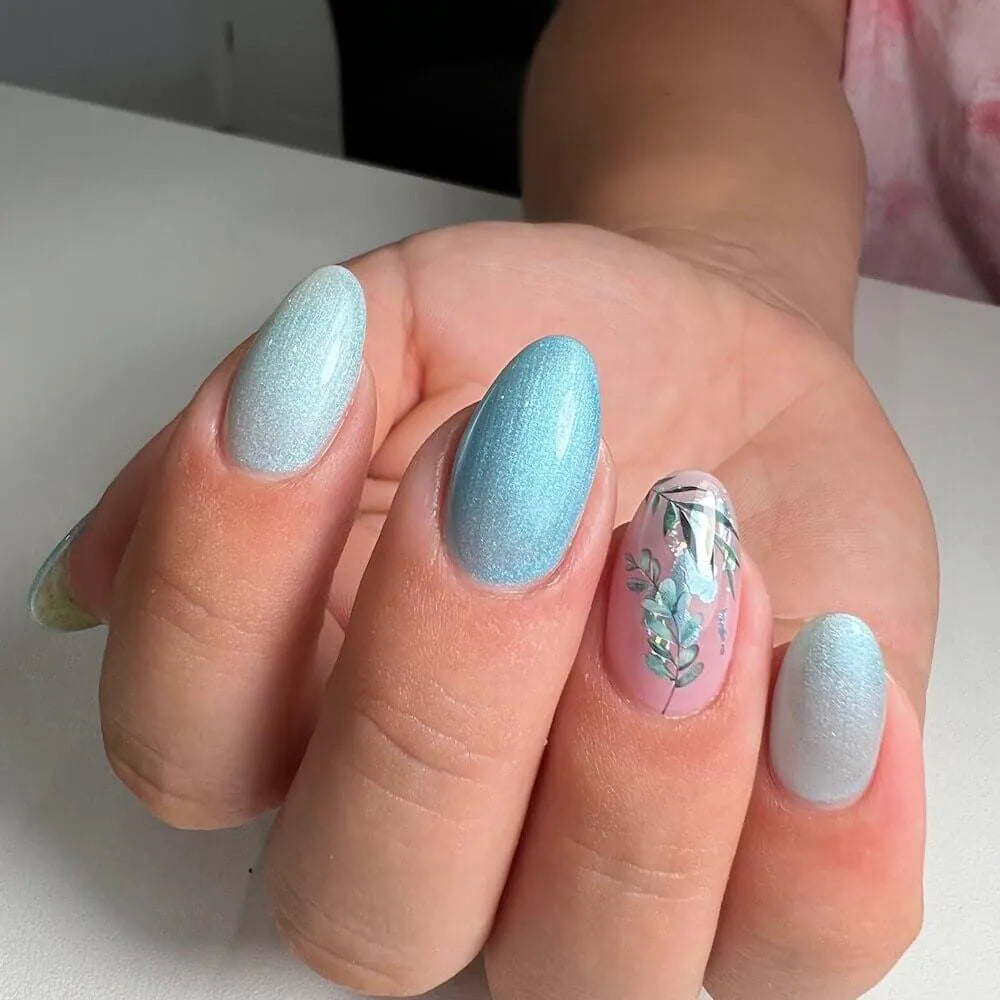 #P-28 Mother of Pearl EFFEKT Color Gel 5ml Blaugrün - MSE - The Beauty Company