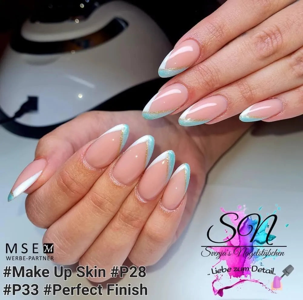 #P-28 Mother of Pearl EFFEKT Color Gel 5ml Blaugrün - MSE - The Beauty Company