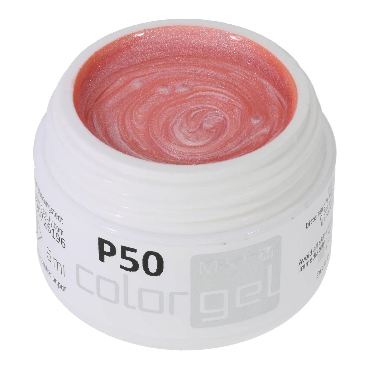 #P-50 Mother of Pearl EFFEKT Color Gel 5ml Rosa - MSE - The Beauty Company