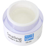 MSE Gel 407: Hochglanzgel MSE Shiney mit dezenten Blauglitter / Sealing shiney blue 15ml - MSE - The Beauty Company