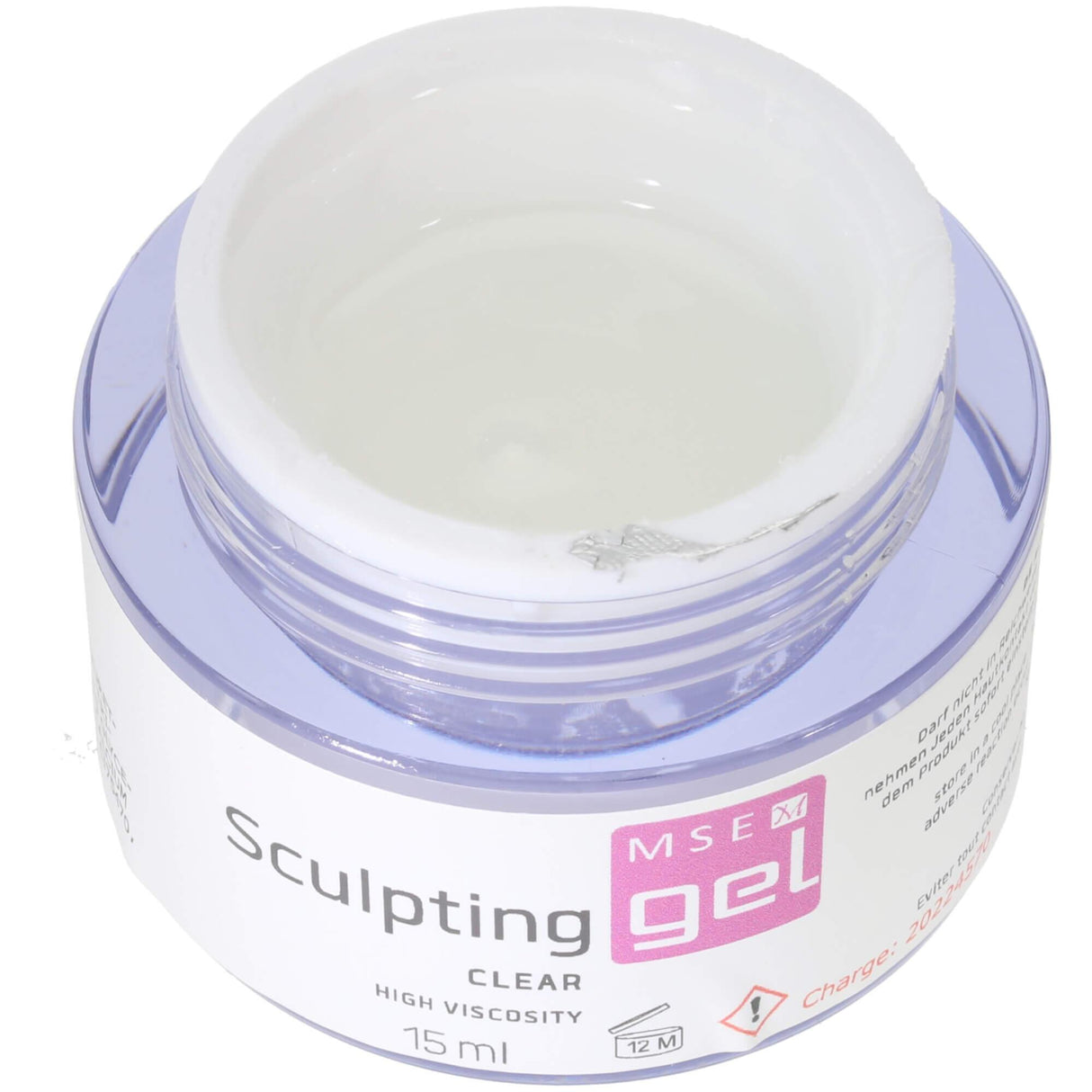 MSE Gel 802: Schablonen Gel klar hochviskose / Sculpting clear high-viscosity 15ml - MSE - The Beauty Company