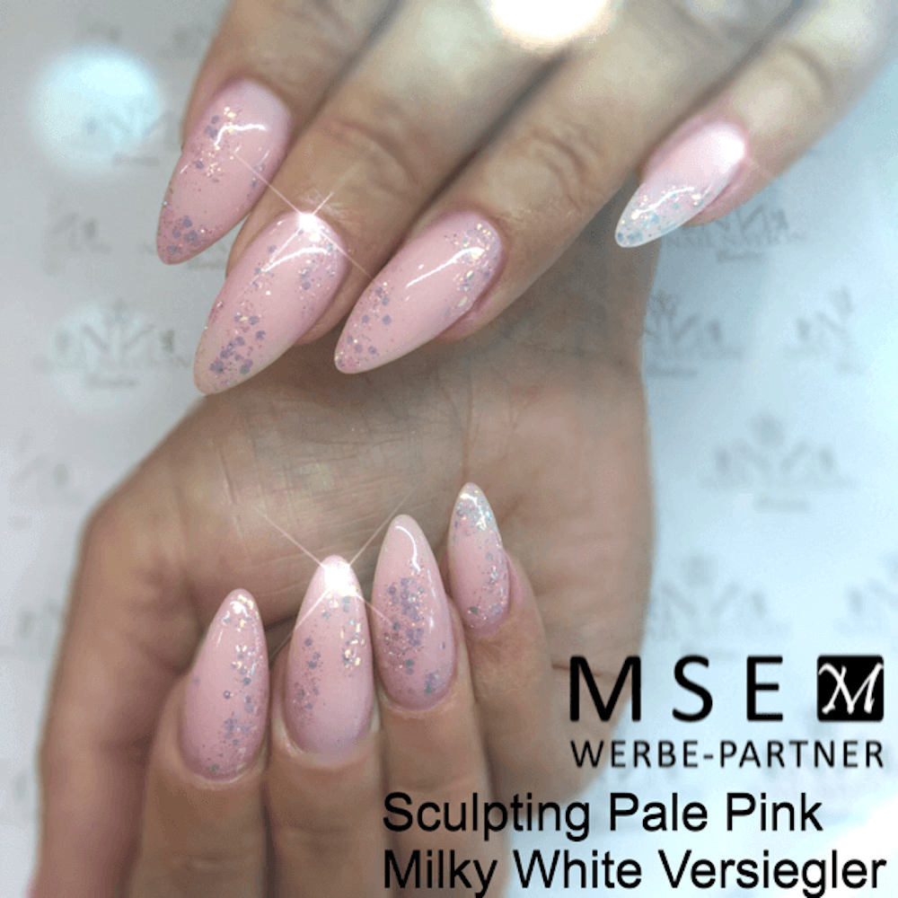 MSE Gel 811: Schablonen Gel blass pink, mittelviskose / Sculpting pale pink medium-viscosity 15ml - MSE - The Beauty Company