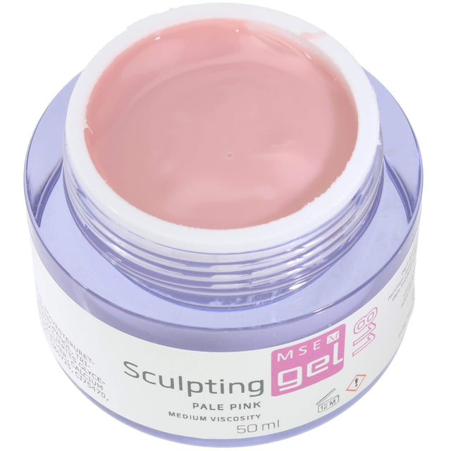 MSE Gel 811: Schablonen Gel blass pink, mittelviskose / Sculpting pale pink medium-viscosity 50ml - MSE - The Beauty Company